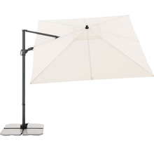 Vierkante zweefparasol met voet voor de tuin