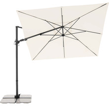Rechthoekige tuinzonne parasol met parasolvoet