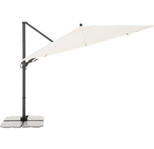 Vrijstaande parasol met parasolvoet