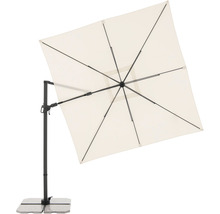 Vierkante zweefparasol met voet