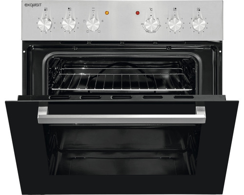 Exquisit inbouwoven met open deur en bedieningselementen