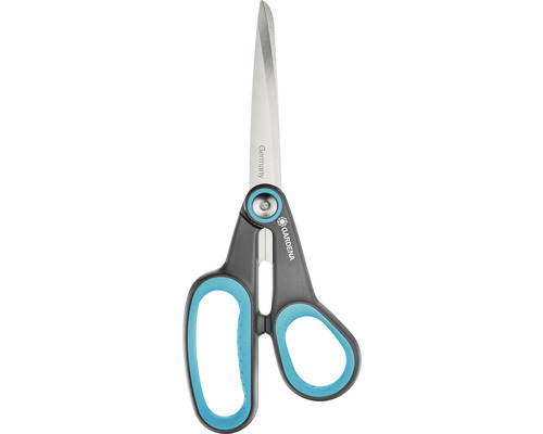 Tuinschaar met kunststof handgrepen en stalen messen van het merk Gardena