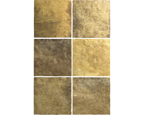 Wandtegel Handvorm gold 13,2x13,2 cm