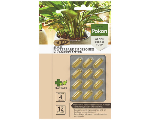 Pokon Bio Kuur Voor Weerbare en Gezonde Kamerplanten Capsules 12st