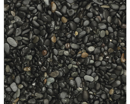 EXCLUTON Grind Beach Pebbles zwart 8-16 mm, levering per pallet van 48 x 25 kg zakken