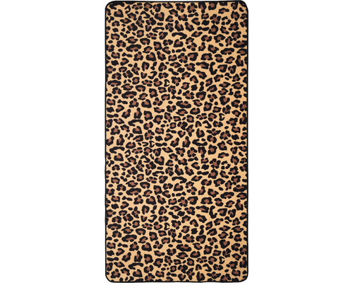 Vloerkleed laagpolig luipaardprint 67x170 cm