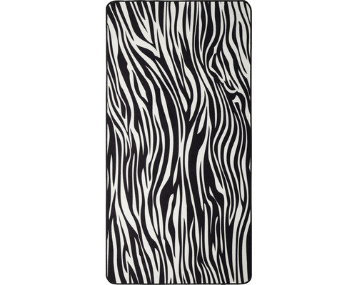 Vloerkleed laagpolig zebraprint 67x170 cm