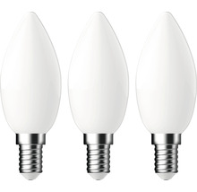 LED lamp E14/4,2W C35 daglichtwit mat, 3 stuks