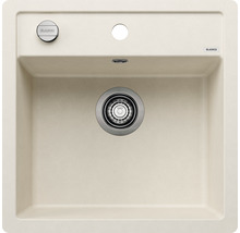 Spoelbak van silgranit met afvoergarnituur en draaiknopbediening