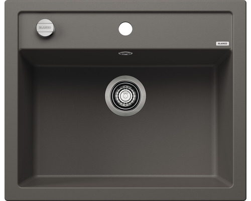 Blanco spoelbak van composietmateriaal met afvoergarnituur