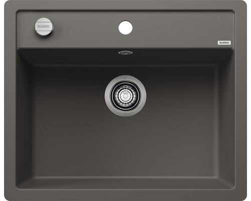 Spoelbak van steen met afvoer en Blanco Logo