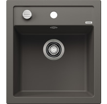 Spoelbak van Silgranit met afstandsbediening en zeefkorf