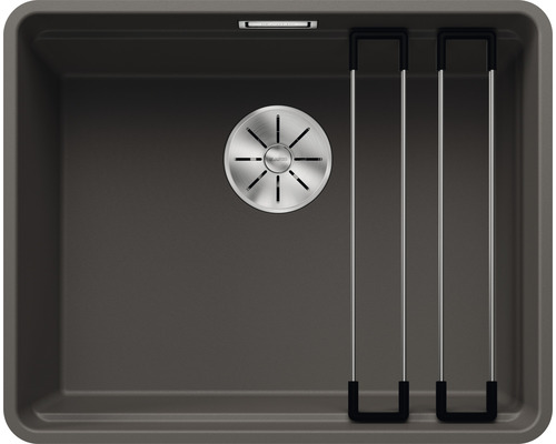 BLANCO Spoelbak Etagon 500-F vulkaangrijs 42,7x52,7 cm Spoelbak van graniet met afdruiprek
