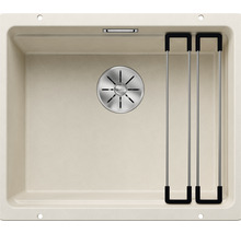 Beige aanrechtbak met afdruiprek