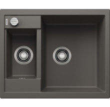 Spoelbak met twee bassins en afdruipvlak