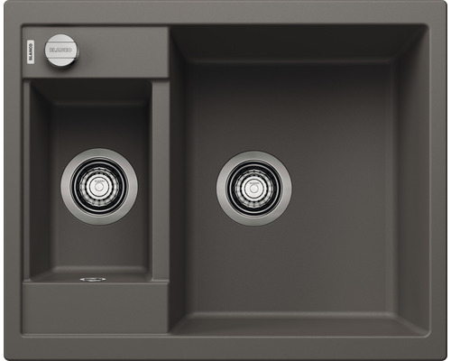 Spoelbak met twee bassins en afdruipvlak