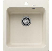 Spoelbak van silgranit met afvoergarnituur en overloop