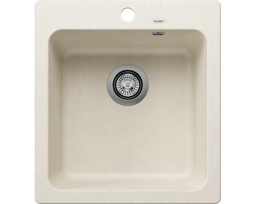 Spoelbak van silgranit met afvoergarnituur en overloop