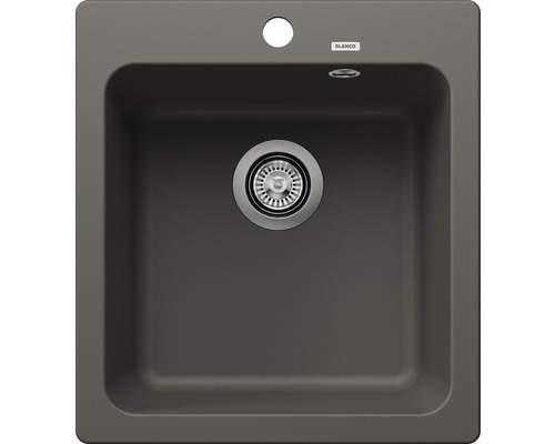 Spoelbak van silgraniet met afvoergarnituur