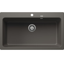 Spoelbak van composietmateriaal met zeefkorf en afloopbediening