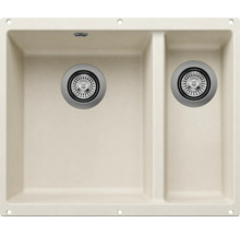 Spoelbak met twee compartimenten van composietmateriaal