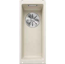 Spoelbak van steen met roestvrijstalen afvoer