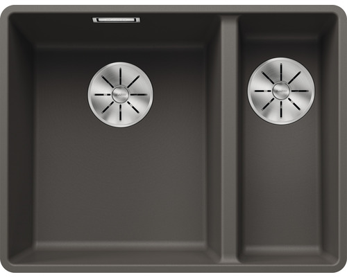 BLANCO Spoelbak Subline 340/160-F vulkaangrijs 42,7x55,2 cm Spoelbak met twee kommen