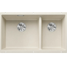 Beige spoelbak met twee spoelbakken