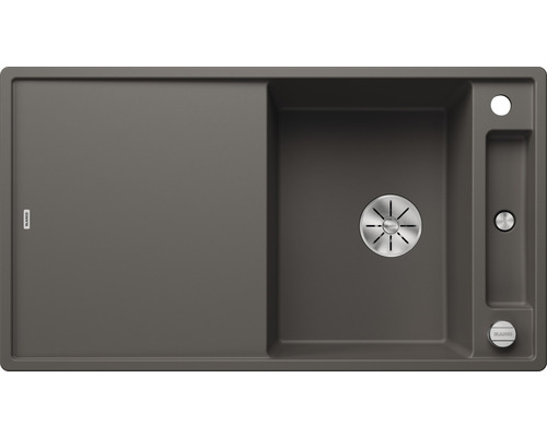 BLANCO Spoelbak Axia III 5 S vulkaangrijs 51x91,5 cm Spoelbak van silgranit met afdruiprek