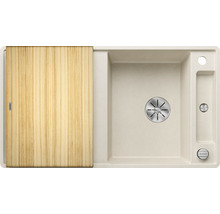 Spoelbak met houten snijplank