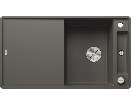 BLANCO Spoelbak Axia III 5 S-F vulkaangrijs 50x90,5 cm Spoelbak met afdruiprek
