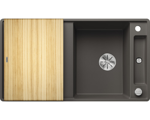 Spoelbak van silgranit met snijplank