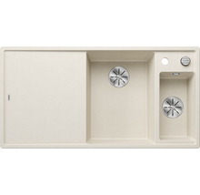 Blanco spoelbak met afdruiprek en twee spoelbakken