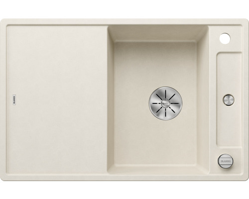 Beige aanrechtbak met afdruiprek