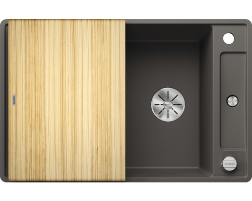 Spoelbak met bamboe snijplank