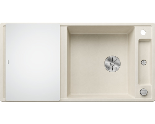 Spoelbak met snijplank en afstandsbediening voor de afvoer