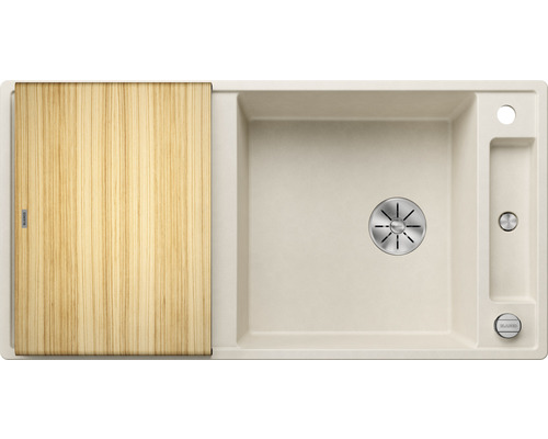 Spoelbak met bamboe snijplank