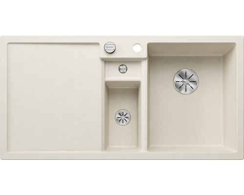 Spoelbak van silgraniet met afdruipvlak en wasbak