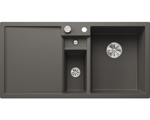 Spoelbak met afdruiprek en twee spoelbakken