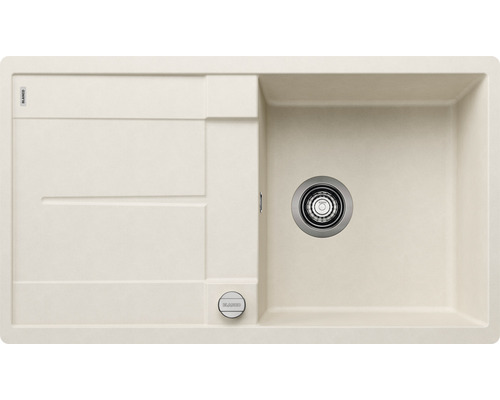 Blanco spoelbak met afdruiprek en zeefkorf