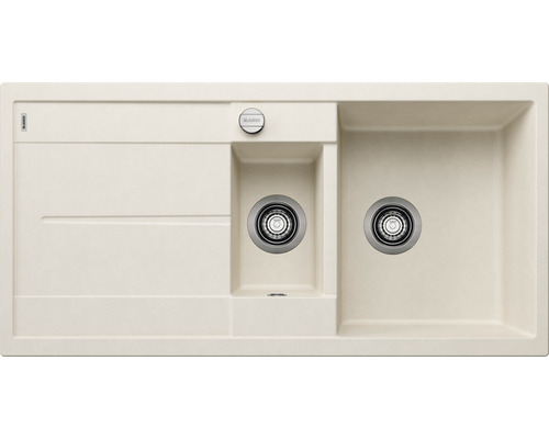 Spoelbak met afdruiprek en twee spoelbakken