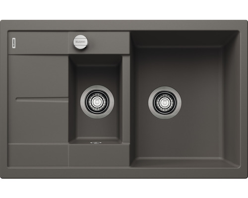 Spoelbak met afdruiprek en twee bakken