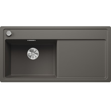 Grijze spoelbak met afdruiprek