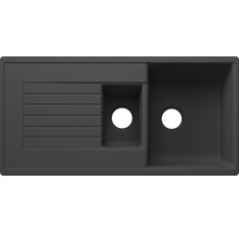 Spoelbak met afdruiprek en twee bakken