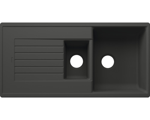 Spoelbak met afdruiprek en twee bakken