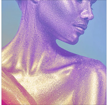 Close-up van persoon met decoratieve glitter