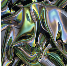 Abstracte weergave van een glinsterend, gewelfd oppervlak.