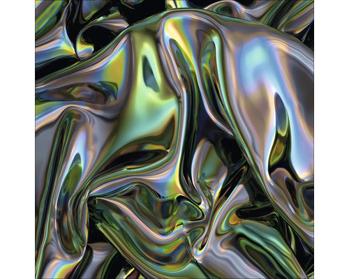 Abstracte weergave van een glinsterend, gewelfd oppervlak.