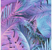 Tropische bladeren, zoals Monstera en palmen, in arrangement