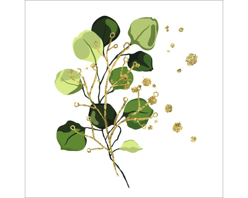 Eucalyptus tak met bladeren en decoratieve elementen